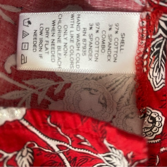 Susan Graver Red & White Floral Polka Dot Blouse Women’s Medium - Picture 7 of 12